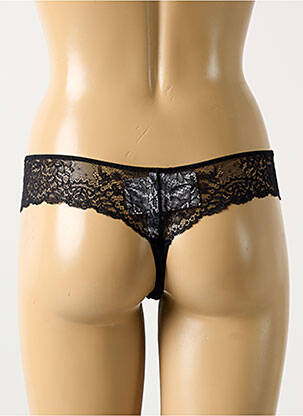 Tanga stretch noir MARIE JO femme