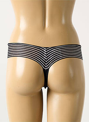Tanga stretch noir MARIE JO femme