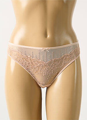 Tanga tissage dentelle rose MARIE JO femme
