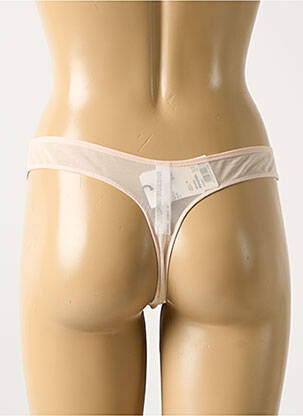 Tanga tissage dentelle rose MARIE JO femme