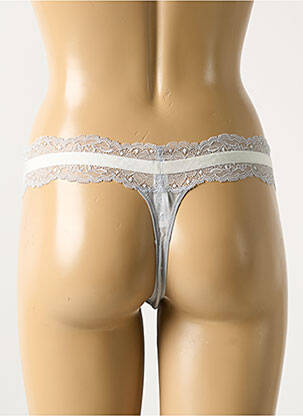 Tanga tissage dentelle gris MARIE JO femme