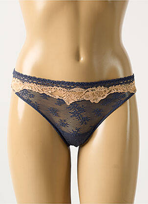 Tanga tissage dentelle bleu MARIE JO femme