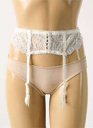 Guêpière/porte-jarretelle broderie blanc AUBADE femme