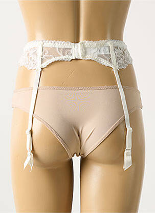 Guêpière/porte-jarretelle broderie blanc AUBADE femme