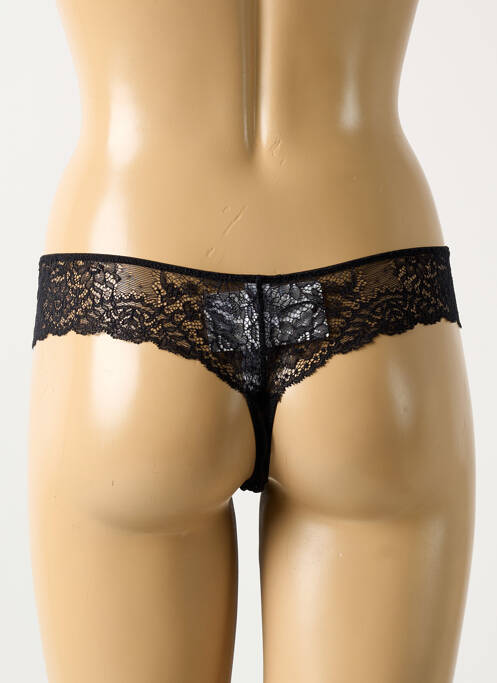 Tanga stretch noir MARIE JO femme