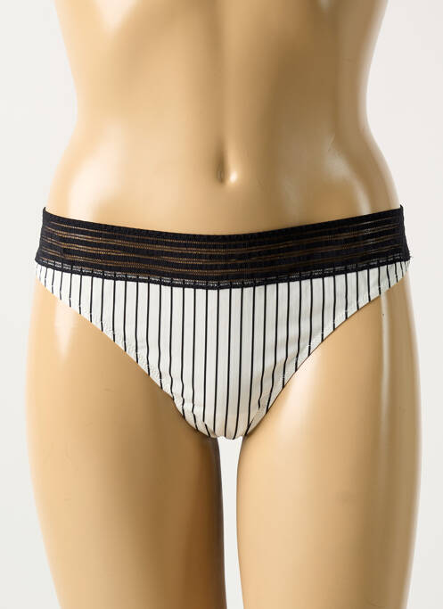 Tanga stretch noir MARIE JO femme