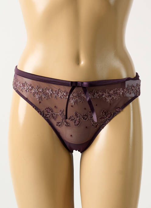 Tanga violet MARIE JO pour femme