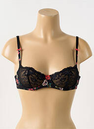 Soutien-gorge effet matière satinée haut soutien-gorge balconnet noir MARIE JO femme