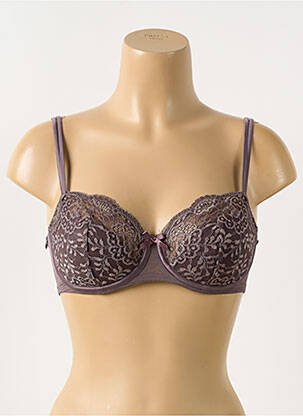 Soutien-gorge effet matière satinée haut soutien-gorge push-up violet MARIE JO femme