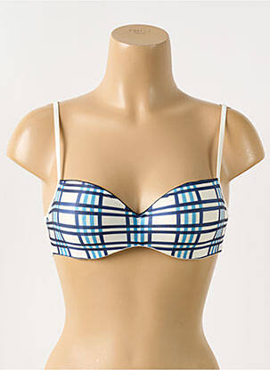 Soutien-gorge effet matière satinée haut soutien-gorge moulé bleu MARIE JO femme