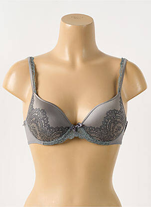Soutien-gorge effet matière satinée haut soutien-gorge moulé gris MARIE JO femme