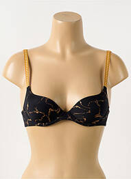 Soutien-gorge effet matière satinée haut soutien-gorge moulé noir MARIE JO femme