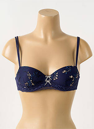 Soutien-gorge effet matière satinée haut soutien-gorge moulé bleu MARIE JO femme