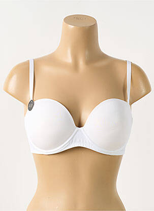 Soutien-gorge effet matière satinée haut soutien gorge push up air blanc HUIT femme