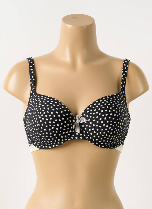 Soutien-gorge effet matière satinée haut soutien-gorge moulé noir VANITY FAIR femme