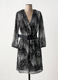 Robe courte manches longues manches longues noir ELORA femme
