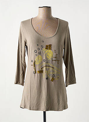 T-shirt manches 3/4 manches 3/4 gris GEORGES FRANCK femme