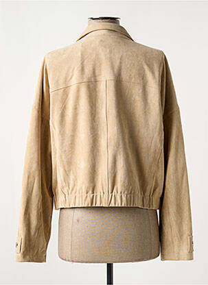 Veste casual tissage suedine beige ELORA femme