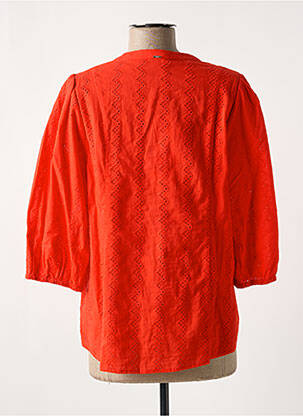 Chemisier coupe droite manches 3/4 orange ELORA femme