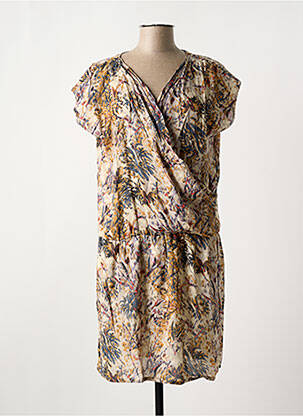Robe courte manches courtes manches courtes gris ELORA femme
