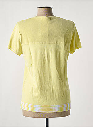 Pull coupe cintrée manches courtes jaune GEORGES FRANCK femme