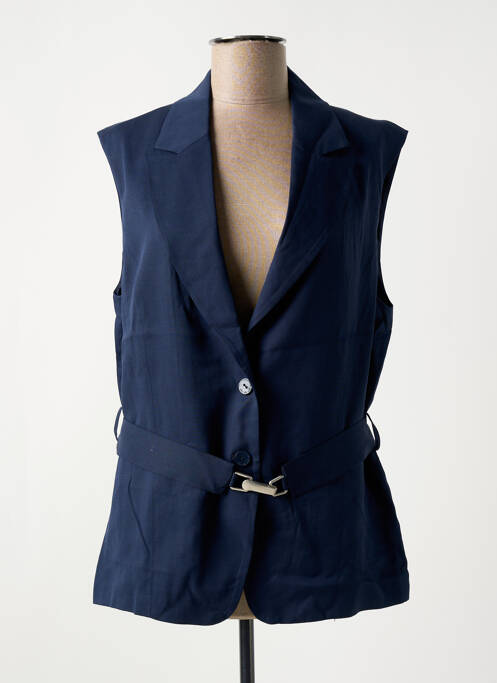 Blazer poches bleu ELORA femme