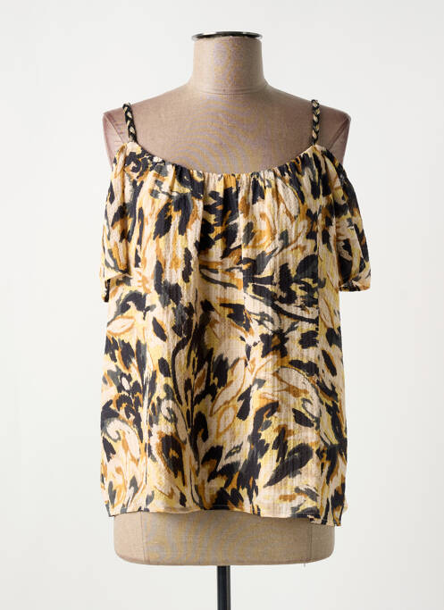 Chemisier manches courtes manches courtes beige ELORA femme