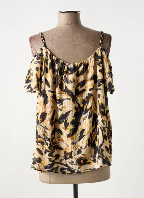 Chemisier manches courtes manches courtes beige ELORA femme