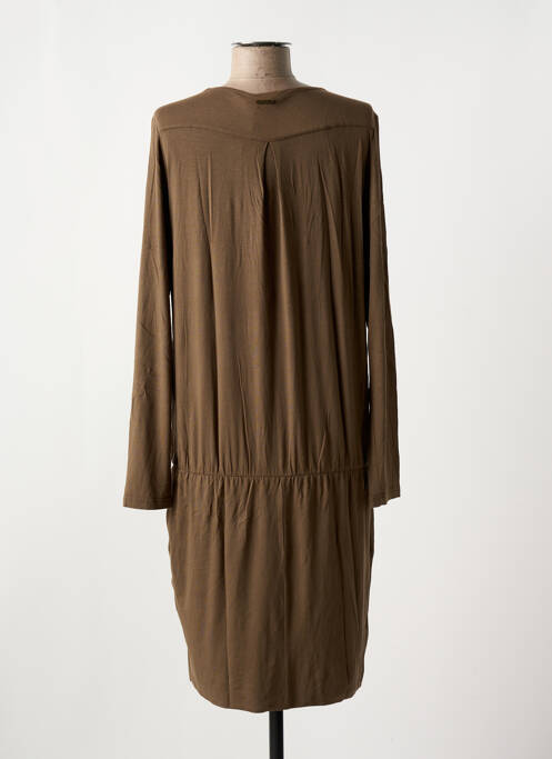 Robe mi-longue marron ELORA pour femme