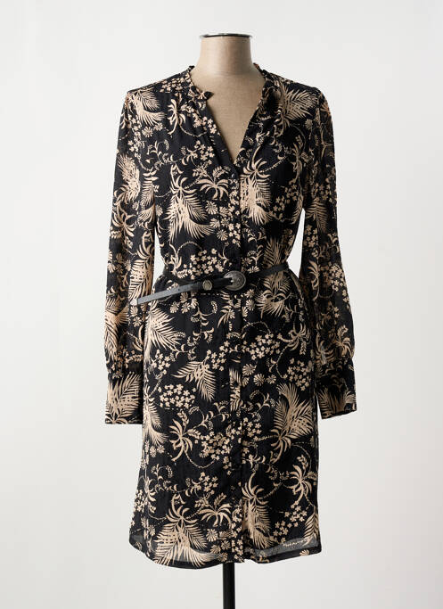 Robe mi-longue noir ELORA pour femme