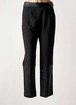 Pantalon droit stretch taille normale noir ELORA femme