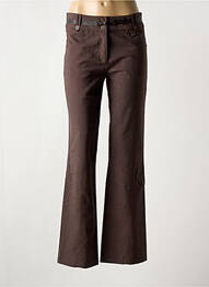 Pantalon droit stretch taille normale marron GEORGES FRANCK femme
