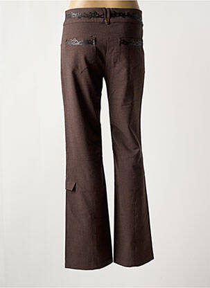 Pantalon droit stretch taille normale marron GEORGES FRANCK femme
