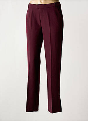 Pantalon droit stretch taille normale violet ELORA femme