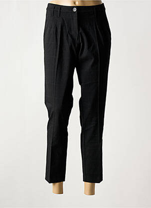 Pantalon chino tissage popeline taille normale noir ELORA femme