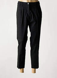 Pantalon chino tissage popeline taille normale noir ELORA femme
