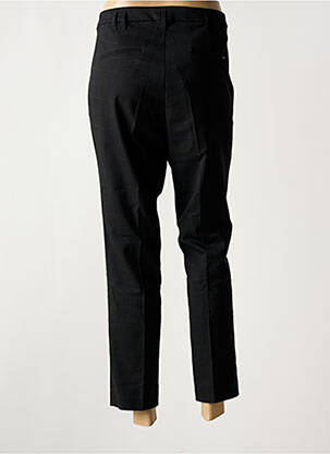 Pantalon chino tissage popeline taille normale noir ELORA femme