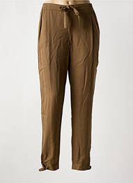 Pantalon droit taille élastique taille normale marron ELORA femme