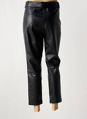 Pantalon 7/8 fermeture zippée sous rabat boutonné taille normale noir ELORA femme