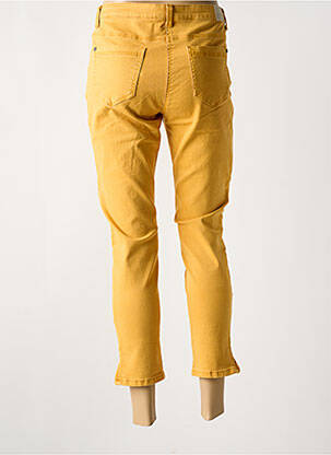 Pantalon 7/8 stretch taille normale jaune ELORA femme