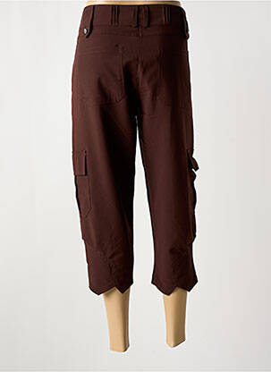 Pantacourt tissage popeline taille normale marron GEORGES FRANCK femme