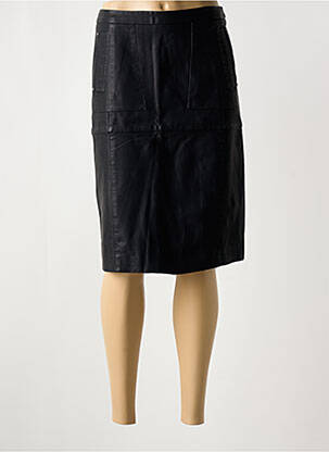 Jupe mi-longue coupe droite noir ELORA femme