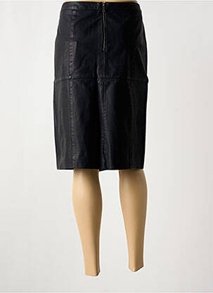 Jupe mi-longue coupe droite noir ELORA femme