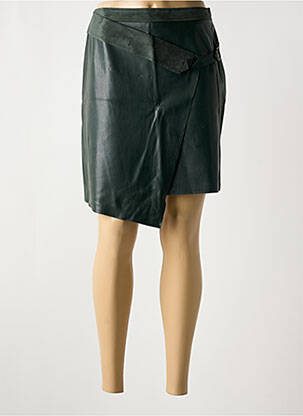Jupe courte coupe droite vert ELORA femme