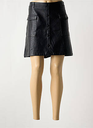 Jupe courte coupe évasée noir ELORA femme
