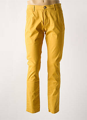 Pantalon chino stretch taille normale jaune ELORA homme