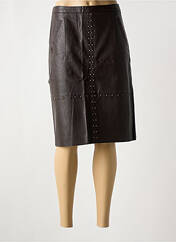 Jupe mi-longue marron ELORA pour femme seconde vue