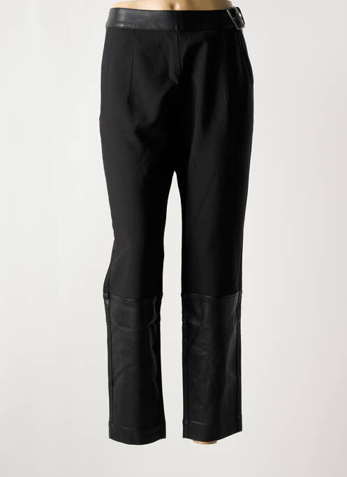 Pantalon droit stretch taille normale noir ELORA femme