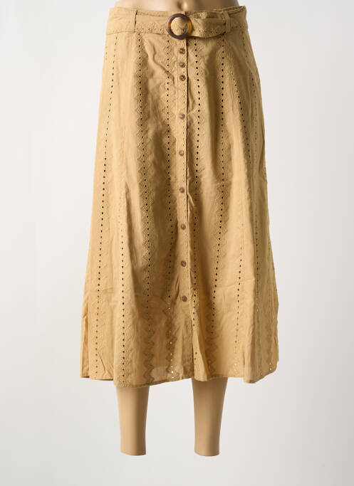 Jupe longue marron ELORA pour femme