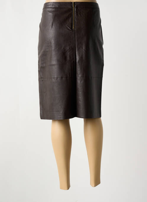 Jupe mi-longue marron ELORA pour femme